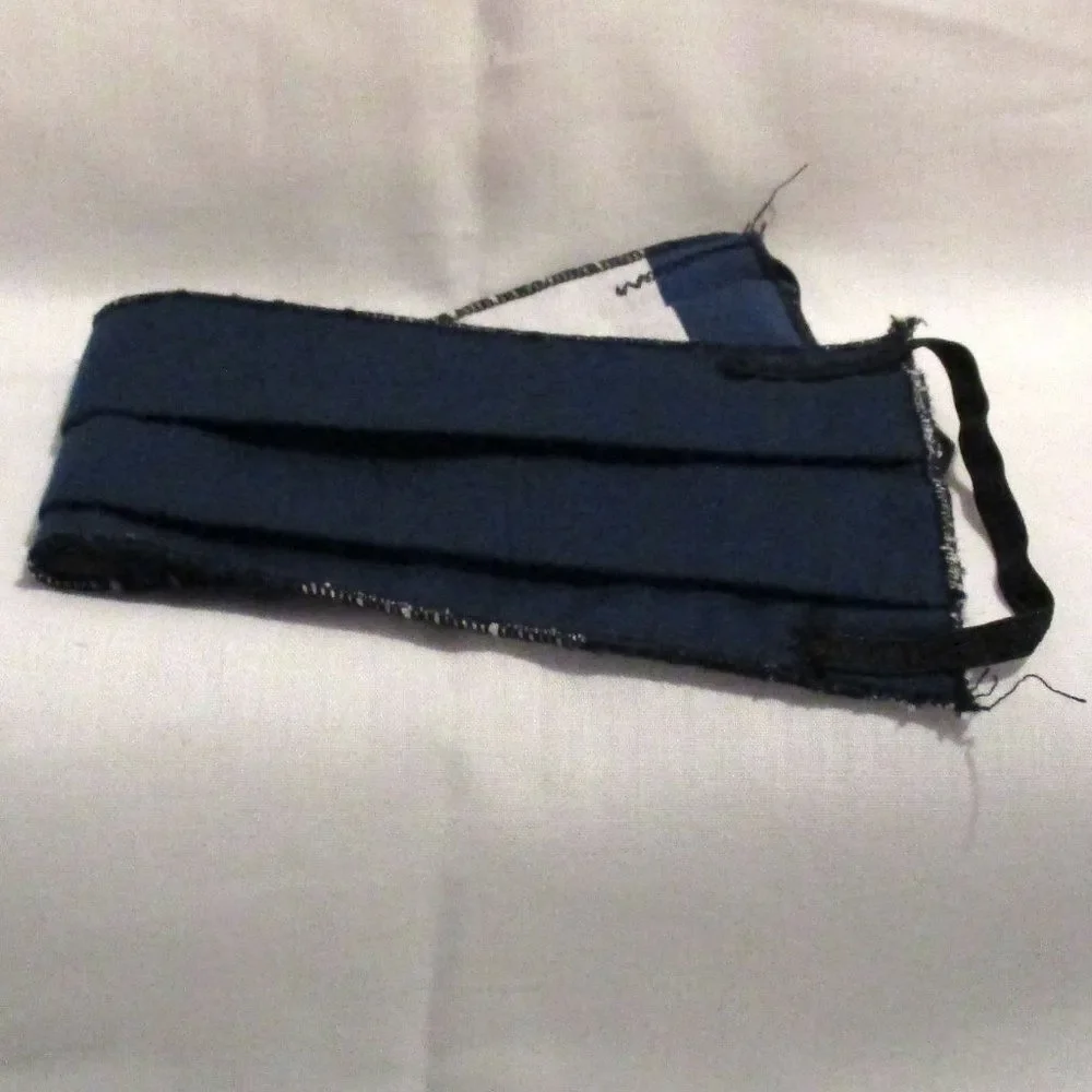 Face Mask Blue and White Stripe